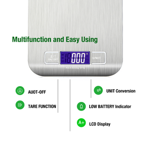 LUKUX Digital Kitchen Scale (11 lb/5kg), Batteries Included